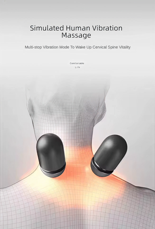 3-in-1 Neck Massager Pillow with Heat, Vibration & Cervical Traction
