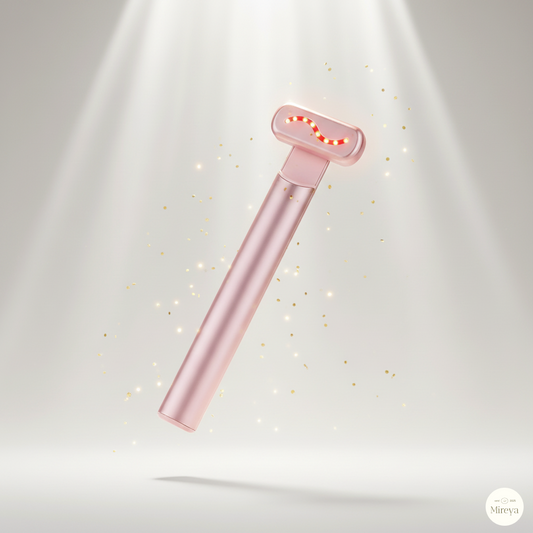 EMS Microcurrent Face & Neck Lifting Massager with Red Light Therapy – Skin Tightening & Anti-Wrinkle Beauty Wand