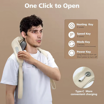 Cordless Shiatsu Neck & Shoulder Massager