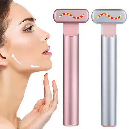 EMS Microcurrent Face & Neck Lifting Massager with Red Light Therapy – Skin Tightening & Anti-Wrinkle Beauty Wand