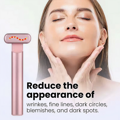 EMS Microcurrent Face & Neck Lifting Massager with Red Light Therapy – Skin Tightening & Anti-Wrinkle Beauty Wand